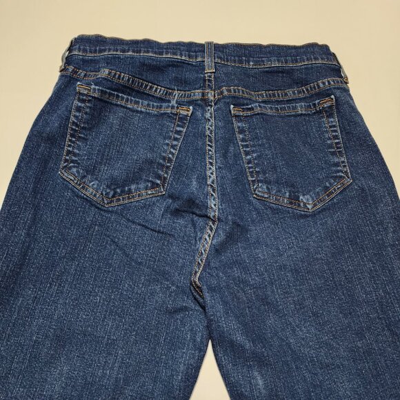 NYDJ Dark Wash Stretch Denim High Rise Lift Tuck Straight Leg Jeans - Picture 2 of 5